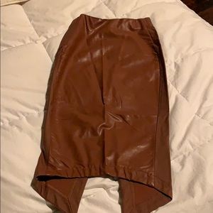 Vegan leather skirt